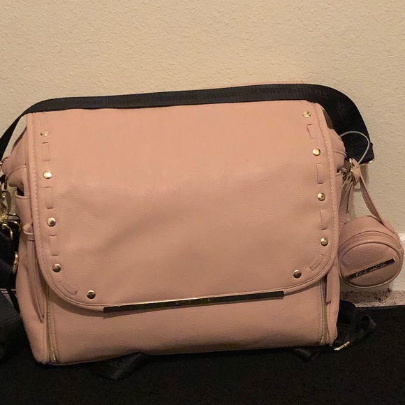 steve madden pink diaper bag